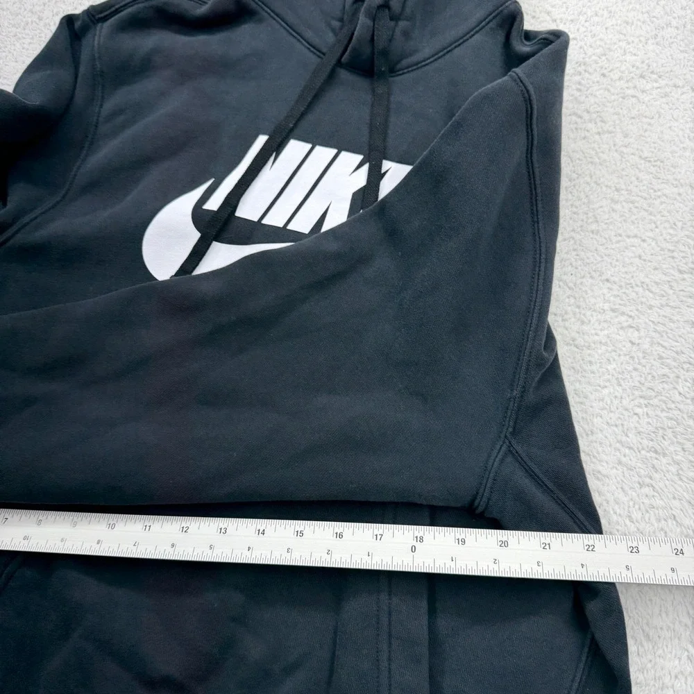 Nike Sportswear Club Fleece Hoodie Black White Futura Logo Mens M‎ BV2973-010